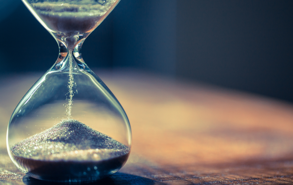 Photo of a hour glass sand timer